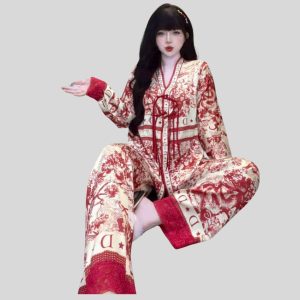 Pijama Tết – Set mặc nhà đỏ nổi bật